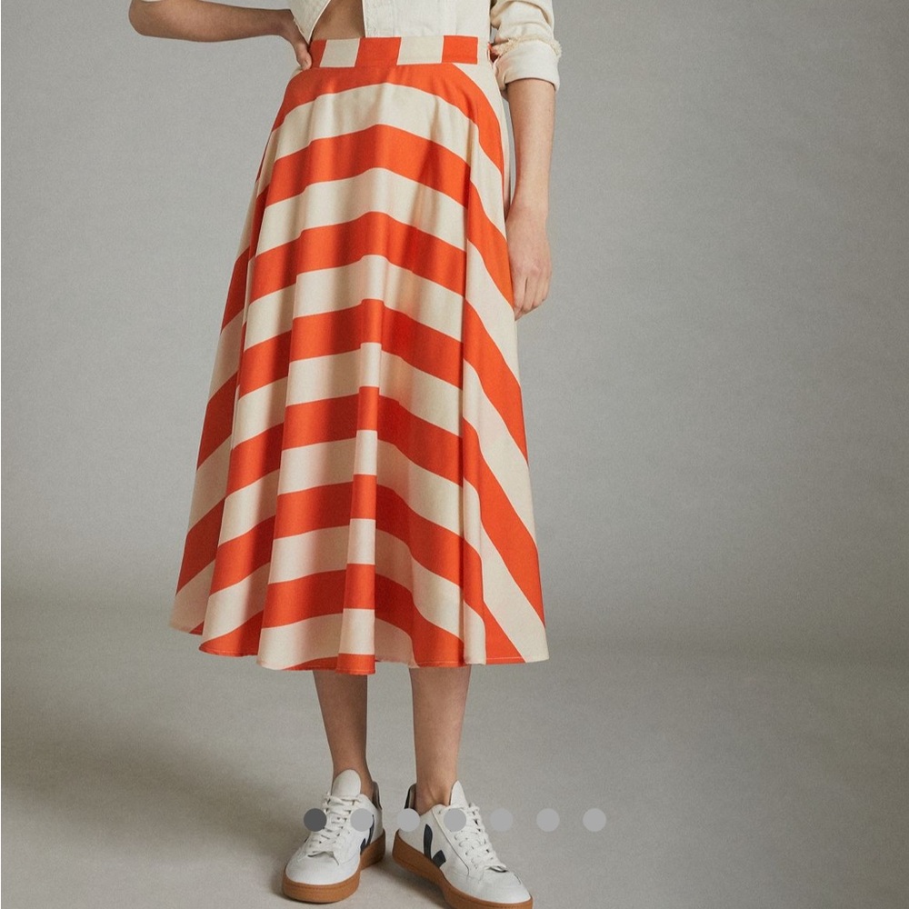 Anthropologie x Mare Mare Ilsa midi striped skirt size M medium NWT $138